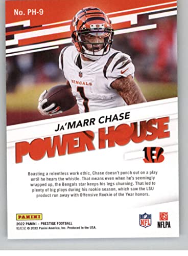 2022 Panini Prestige Power House #9 Ja'Marr Chase Cincinnati Bengals NFL Football Trading Card