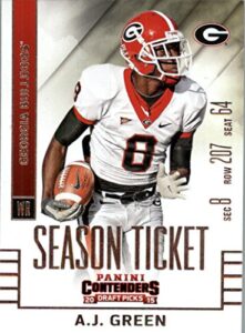 2015 contenders draft picks football card #1 a.j. green