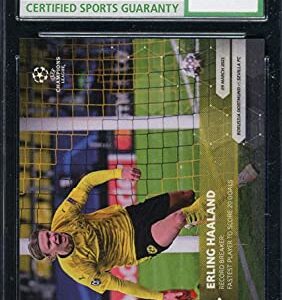 Erling Haaland 2021 Topps Now UEFA Soccer Card 1#050 Graded CSG 9.5