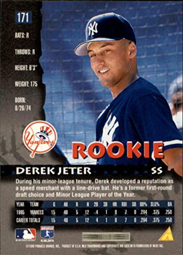 1996 Pinnacle #171 Derek Jeter MLB Baseball Trading Card New York Yankees