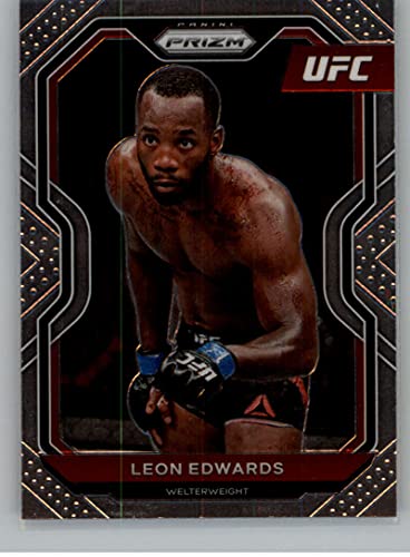 2021 Panini Prizm UFC MMA #17 Leon Edwards Welterweight Vertical Official Mixed Martial Arts Trading Card in Raw (NM or Better) Condition