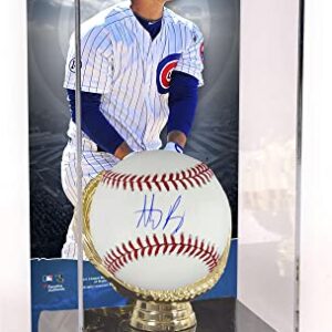 Anthony Rizzo Chicago Cubs Autographed Baseball and Gold Glove Display Case with Image - Autographed Baseballs