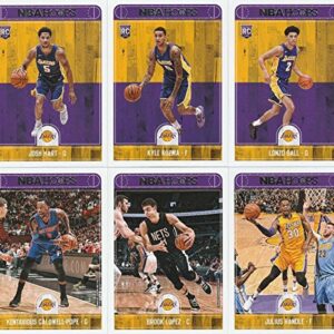 2017-18 NBA Hoops Los Angeles Lakers Factory Sealed Team Set (11 Cards)