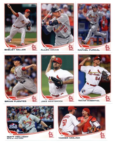 2013 Topps Baseball St. Louis Cardinals Complete Team Set ( 23 cards) - Shelby Miller Rookie, Trevor Resenthal, 2 Matt Holliday, Adam Wainwright, Yadier Molina, Edward Mujica, 2013 NLDS Game 5, Jamie Garcia, Matt Carpenter, Daniel Desgalso, Jon Jay, Jason