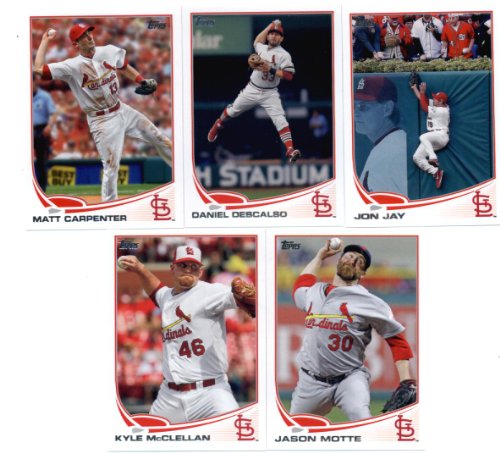 2013 Topps Baseball St. Louis Cardinals Complete Team Set ( 23 cards) - Shelby Miller Rookie, Trevor Resenthal, 2 Matt Holliday, Adam Wainwright, Yadier Molina, Edward Mujica, 2013 NLDS Game 5, Jamie Garcia, Matt Carpenter, Daniel Desgalso, Jon Jay, Jason