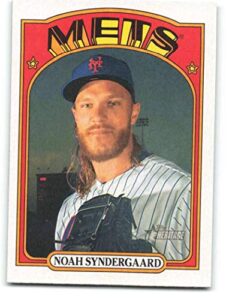 2021 topps heritage #290 noah syndergaard new york mets official mlb baseball trading card in raw (nm near mint or better)