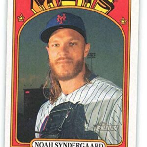 2021 Topps Heritage #290 Noah Syndergaard New York Mets Official MLB Baseball Trading Card in Raw (NM Near Mint or Better)