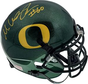 max unger autographed oregon ducks green mini helmet mcs holo stock #72417 – autographed college mini helmets