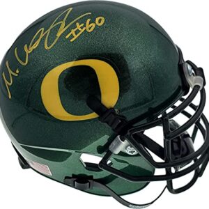 Max Unger Autographed Oregon Ducks Green Mini Helmet MCS Holo Stock #72417 - Autographed College Mini Helmets