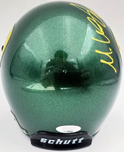 Max Unger Autographed Oregon Ducks Green Mini Helmet MCS Holo Stock #72417 - Autographed College Mini Helmets