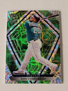 baseball trading card mlb 2020 panini chronicles spectra neon green #43 dan vogelbach nm near mint #28/49 mariners