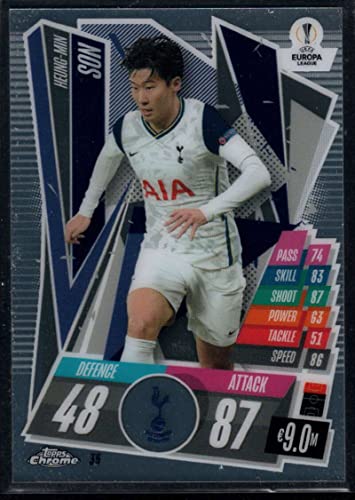 2020-21 Topps Chrome Match Attax UEFA UCL League #35 Heung-Min Son Tottenham Hotspur Soccer Trading Card