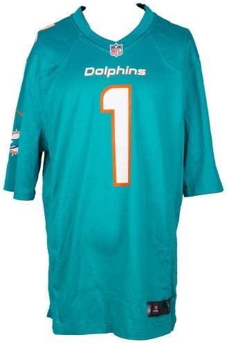 Tua Tagovailoa Signed Teal Nike Miami Dolphins Football Jersey Fanatics - Autographed NFL Jerseys