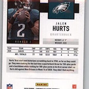 2020 Panini Chronicles Score Update Rookies #457 Jalen Hurts Philadelphia Eagles RC Rookie Card Official NFL Football Trading Card in Raw (NM or Better) Condition