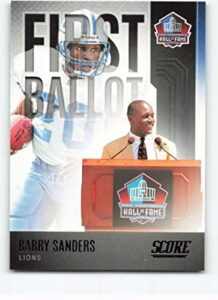 2022 score first ballot #5 barry sanders nm-mt detroit lions football nfl