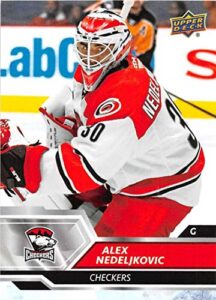 2019-20 upper deck ahl #29 alex nedeljkovic rc rookie charlotte checkers hockey trading card