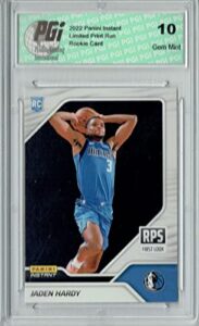 jaden hardy 2022 panini instant #rps-32 first look 1/2000 rookie card pgi 10 – basketball slabbed rookie cards