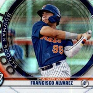 2020 Bowman Chrome Scouts Top 100#BTP-77 Francisco Alvarez New York Mets RC Rookie MLB Baseball Trading Card