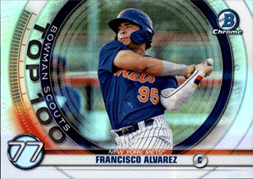 2020 Bowman Chrome Scouts Top 100#BTP-77 Francisco Alvarez New York Mets RC Rookie MLB Baseball Trading Card