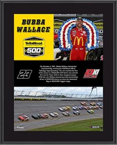 bubba wallace 10.5″ x 13″ 2021 yellawood 500 first win sublimated plaque – nascar driver plaques and collages