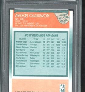 1988-89 Fleer #126 Akeem Olajuwon All-Star PSA 7 Graded Basketball Card NBA Hakeem 1988 1989 Houston Rockets AS