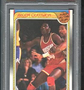 1988-89 Fleer #126 Akeem Olajuwon All-Star PSA 7 Graded Basketball Card NBA Hakeem 1988 1989 Houston Rockets AS