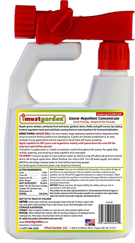 I Must Garden Goose Repellent Concentrate - 32oz Hose End Sprayer (Geese, Turkey, Ducks)