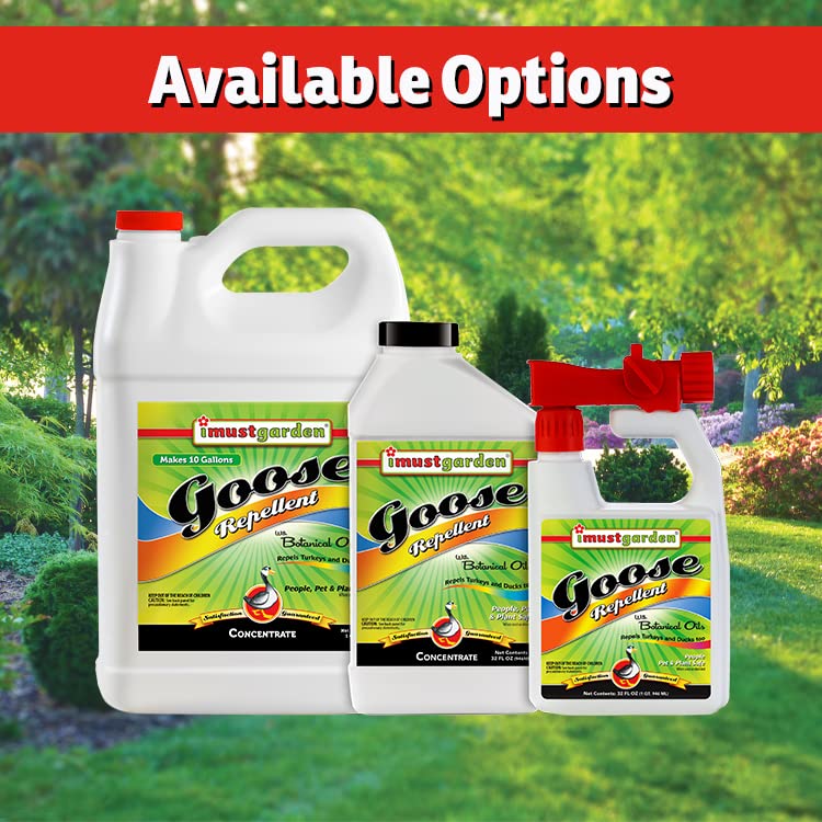 I Must Garden Goose Repellent Concentrate - 32oz Hose End Sprayer (Geese, Turkey, Ducks)