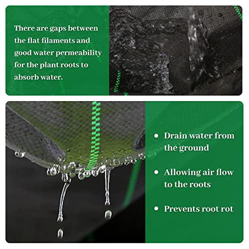 TOPHOUSE 4ft x 100ft Weed Barrier Landscape Fabric Heavy Duty Weed Barrier Fabric for Garden Durable Weed Blocking Control Mat for Outdoor Flower Bed