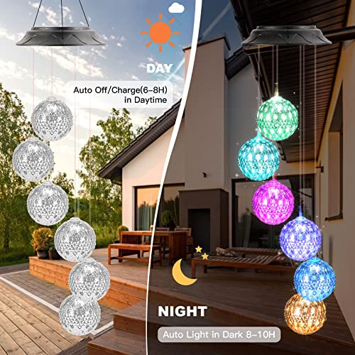 Gifts for Mothers Day,Yard Decor Lights, Solar Wind Chimes Outdoors, Gifts for Mom/Women/Grandma/Daughter/Sister/Aunt/Friend/Wife and Sister,Mom Birthday Gifts, Garden Decor,Gardening Gift for Women