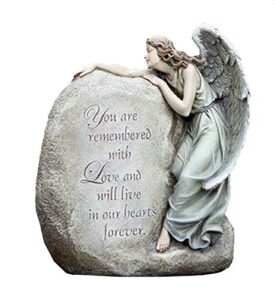 napco forever in our hearts memorial angel garden statue, 11″