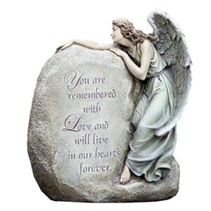 Napco Forever in Our Hearts Memorial Angel Garden Statue, 11"