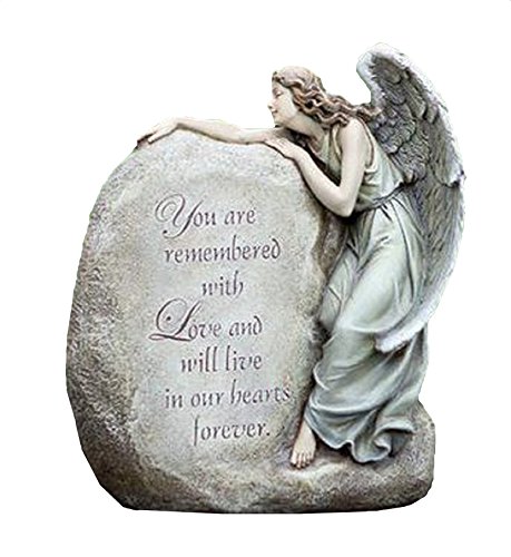 Napco Forever in Our Hearts Memorial Angel Garden Statue, 11"