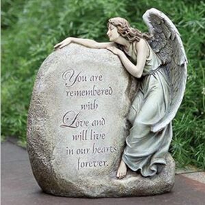 Napco Forever in Our Hearts Memorial Angel Garden Statue, 11"