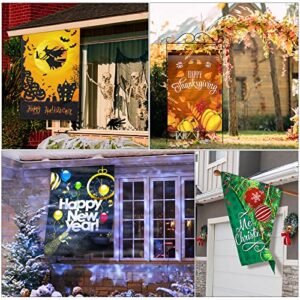 28 x 40'' Seasonal Garden Flags 8 Pack Large Holiday Yard Flags Valentines Garden Flags Double Sided Seasonal Lawn Flags Polyester Festive Outdoor Flag Set for Seasons Holiday Outside Decor (Cute)