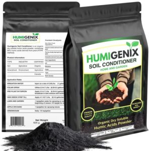 humic acid for plants – organic soil conditioner fertilizer for garden, lawn and vegetable crops. (40k sqft per bag)