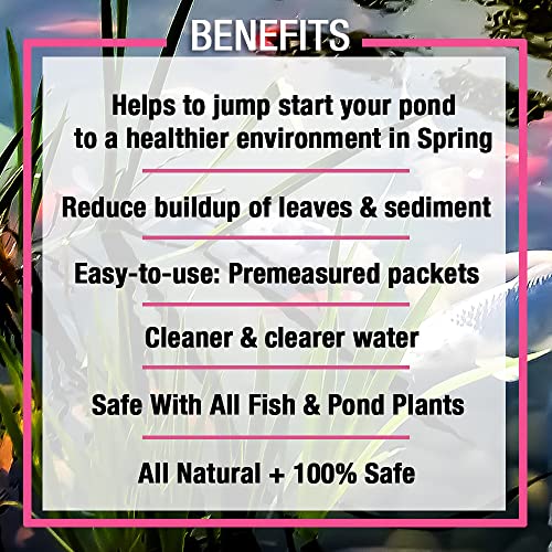 MICROBE-LIFT 10XSSCX1 Spring and Summer Pond and Outdoor Water Garden Cleaner, Safe for Live Koi Fish, Plant Life, and Decor, 16 Ounces