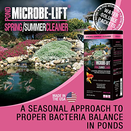 MICROBE-LIFT 10XSSCX1 Spring and Summer Pond and Outdoor Water Garden Cleaner, Safe for Live Koi Fish, Plant Life, and Decor, 16 Ounces