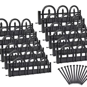 EasyFlex Decorative No-Dig Landscape Edging Kit - 15 ft., Black Wrought Iron-Look