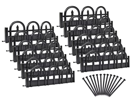 EasyFlex Decorative No-Dig Landscape Edging Kit - 15 ft., Black Wrought Iron-Look