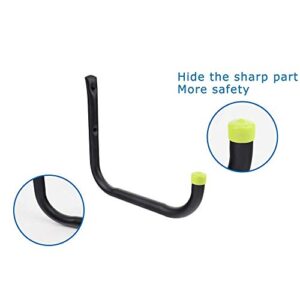 Intpro Garage Organization Hooks Heavy Duty Garage Storage Utility Wall Hooks Garden Tool Wall Hanger for Ladder Bike Shelf Hose Power Tool 6 Pack