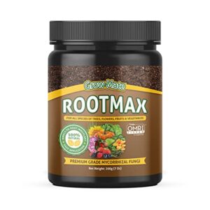 rootmax – mycorrhizal fungi rooting powder for plant cuttings | 50x more potent mycorrhizae enhanced formula for bigger roots, healthier plants & maximum yield. pack of (200g/7.05 oz)