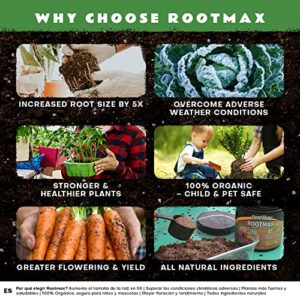 RootMax - Mycorrhizal Fungi Rooting Powder for Plant cuttings | 50x More Potent Mycorrhizae Enhanced Formula for Bigger Roots, Healthier Plants & Maximum Yield. Pack of (200g/7.05 oz)