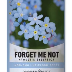 Forget Me Not Seeds for Planting - Myosotis Sylvatica Memorial and Funeral Seeds for Remembrance Beautiful Blue Perennial Forget Me Not Flowers Open Pollinated for Flower Gardens by Gardeners Basics