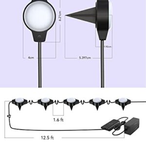 Govee Outdoor Ground Lights, IP67 Low Voltage Pathway Lights 36ft, RGBIC Multicolor with Warm White, 15 Pack, App Control Walkway Lights for Garden Lawn with 43 Scene Modes, Sync with Music, 80 LM