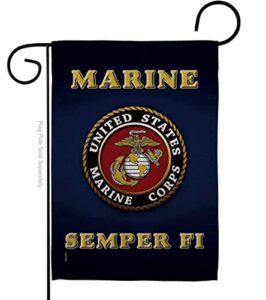 us military united state marine corps usmc semper double-sided lawn decoration gift house garden yard banner fi flag american military veteran, 12″ x 18.5 made in usa