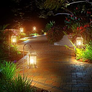 UBright Solar Lantern Solar Outdoor Lights Metal Solar Lights, Hanging Solar Lights Lanterns Outdoor Waterproof Solar Garden Lights Pathway Lights Solar Powered Lights for Patio Yard LED Bulb 2 Pack