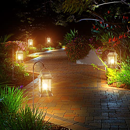 UBright Solar Lantern Solar Outdoor Lights Metal Solar Lights, Hanging Solar Lights Lanterns Outdoor Waterproof Solar Garden Lights Pathway Lights Solar Powered Lights for Patio Yard LED Bulb 2 Pack