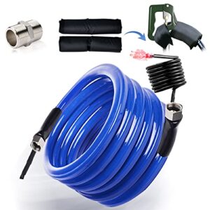 bipeoo 30ft heated water hose for rv,-45 ℉ antifreeze drinking garden water hose with energy saving thermostat，1/2″ inner diameter rv accessories-lead and bpa free，ducthoses