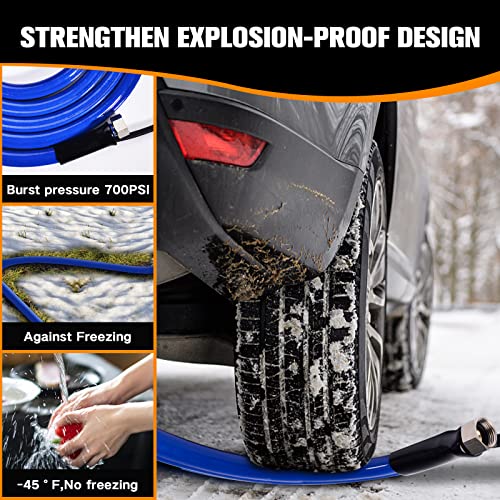 Bipeoo 30FT Heated Water Hose for Rv,-45 ℉ Antifreeze Drinking Garden Water Hose with Energy Saving Thermostat，1/2" Inner Diameter Rv Accessories-Lead and BPA Free，DuctHoses